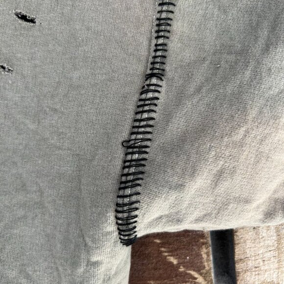 🆕 Free People x Tricia Fix | Short Sleeve Stitch Hoodie in Army Green | M - Picture 8 of 11